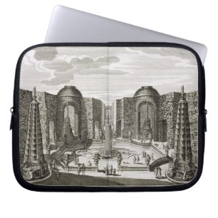 The fountain in the maze at the Princely Pleasure Laptop Sleeve
