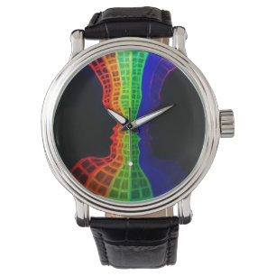The fountain of love fluorescent colourful rainbow watch