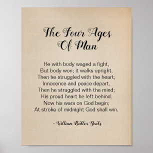  The Four Ages Of Man Poem Vintage Poster
