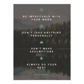 The four agreement poster