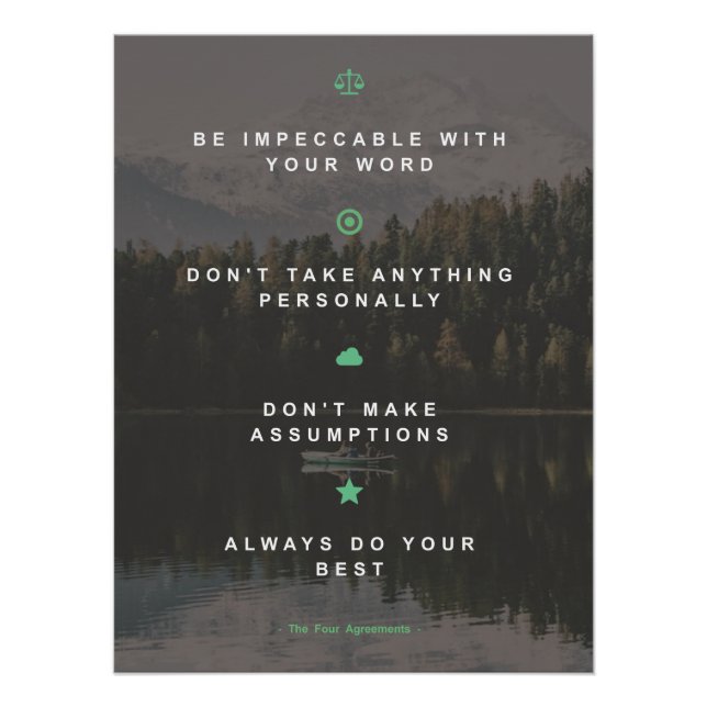 The four agreement poster (Front)