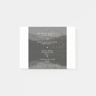 The four agreements post-it notes