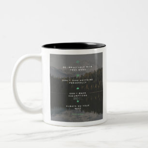 The four agreements Two-Tone coffee mug