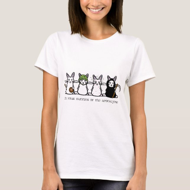 The Four Bunnies of the Apocalypse T-Shirt (Front)