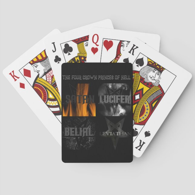 The Four Crown Princes of Hell Playing Cards (Back)