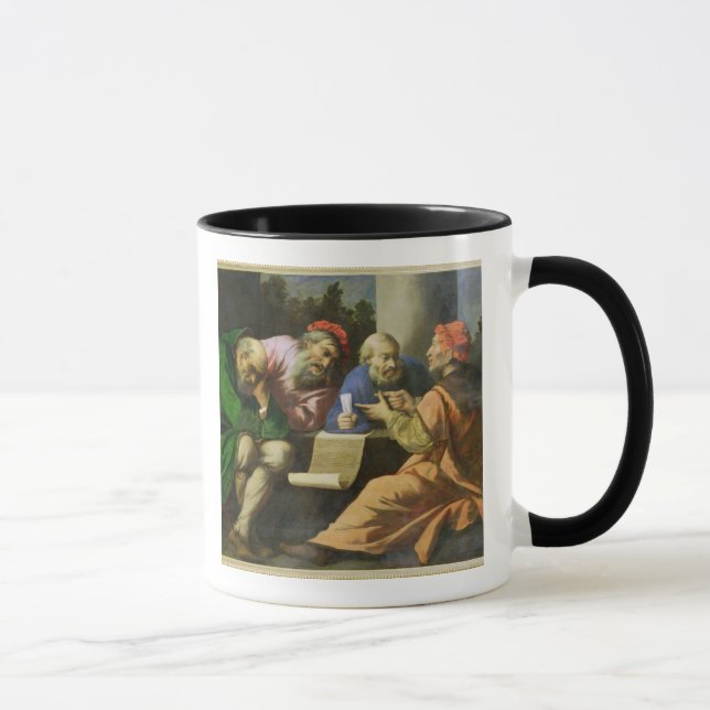 The Four Fathers of the Church (oil on canvas laid Mug (Right)