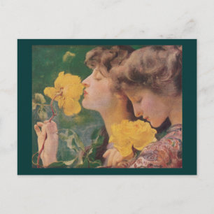 The Four Roses by Frant Dvorak Postcard