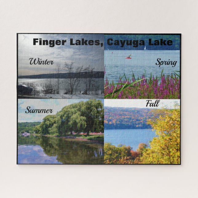 THE FOUR SEASONS ON CAYUGA LAKE JIGSAW PUZZLE (Horizontal)