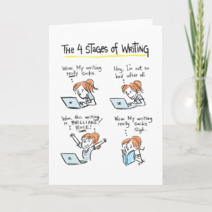 The Four Stages Of Writing greeting card for write