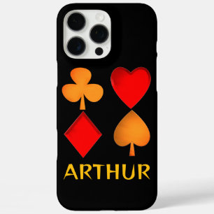 The four suits personalized iPhone 16 pro max case