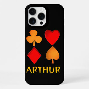 The four suits personalized iPhone 16 pro max case