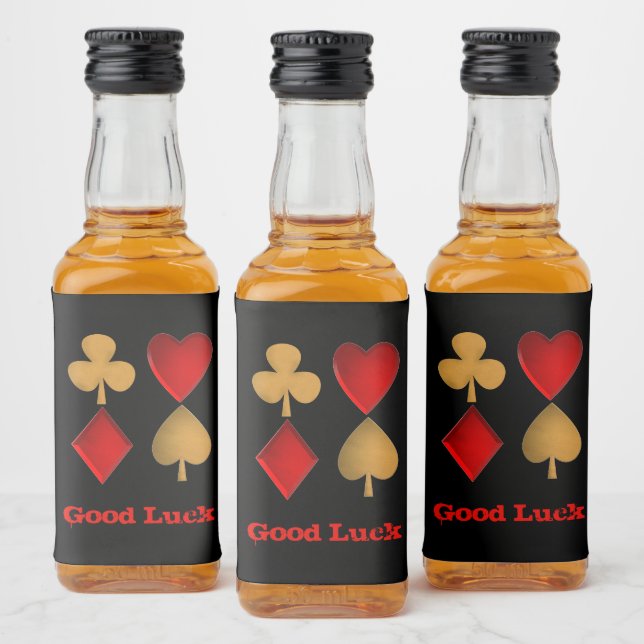 The four suits,Personalized Liquor Bottle Label (Bottles)