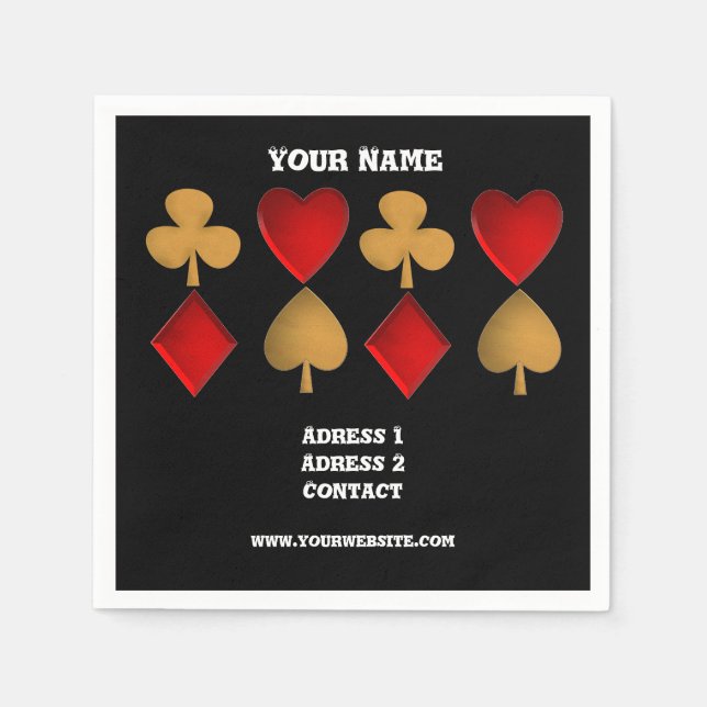 The four suits,Personalized Napkin (Front)