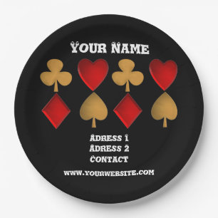 The four suits,Personalized Paper Plate