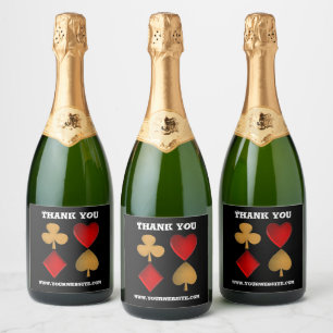 The four suits,Personalized Sparkling Wine Label