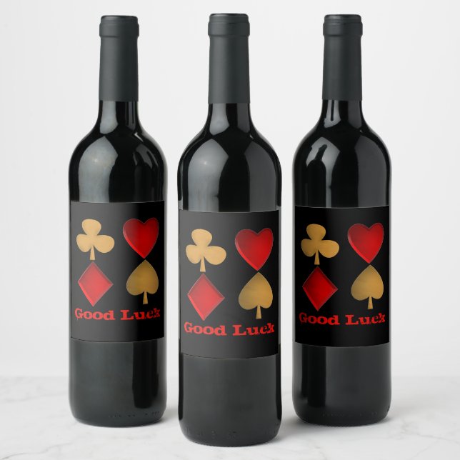 The four suits,Personalized Wine Label (Bottles)