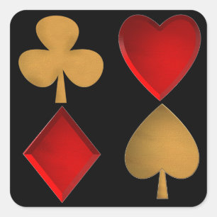The four suits square sticker
