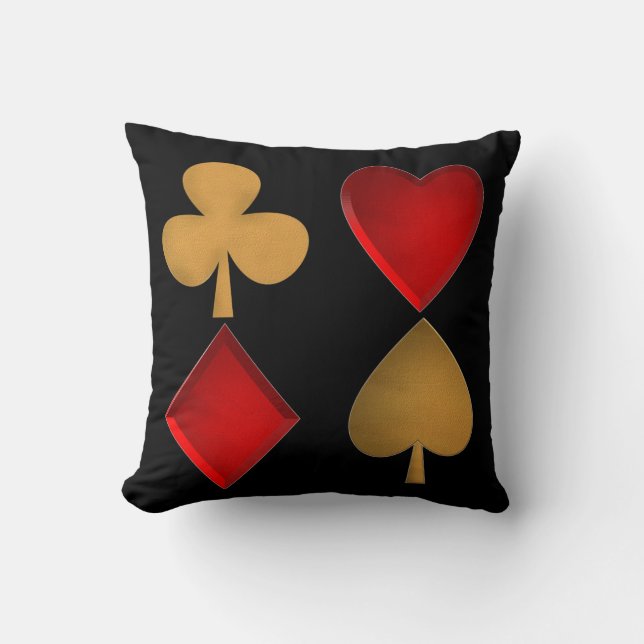 The four suits throw pillow (Front)