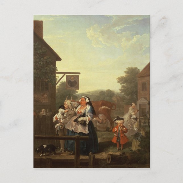 The Four Times of Day: Evening, 1736 Postcard (Front)