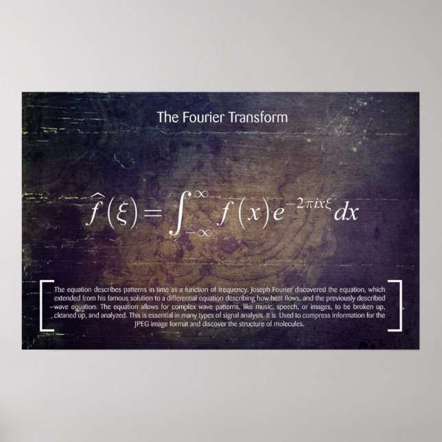 The Fourier Transformation - Math Poster (Front)