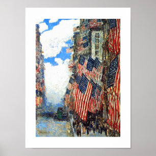 "The Fourth of July" by Childe Hassam Fine Art Poster
