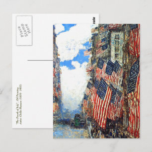 "The Fourth of July" by Childe Hassam Postcard