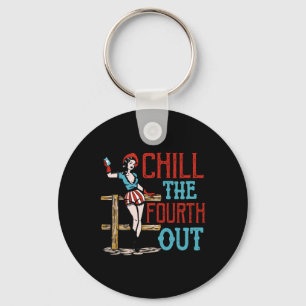The Fourth Out 4th Of July Patriotic Independence Keychain
