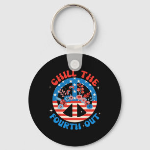 The Fourth Out 4th Of July Patriotic Independence  Keychain