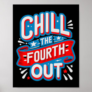 The Fourth Out Retro 4th Of July Patriotic Women Poster