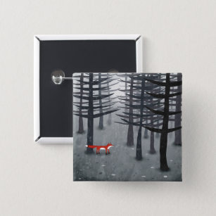 The Fox and the Forest 2 Inch Square Button