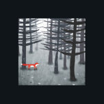 The Fox and the Forest Canvas Print<br><div class="desc">A wild red fox stands among trees in a dark forest. A landscape painting for animal,  nature and wildlife lovers.</div>