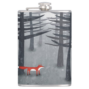 The Fox and the Forest Hip Flask