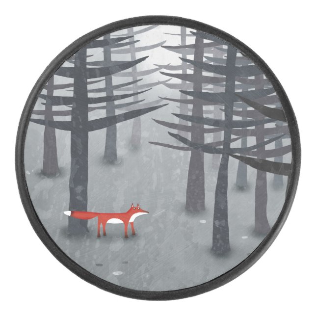 The Fox and the Forest Hockey Puck (Front)