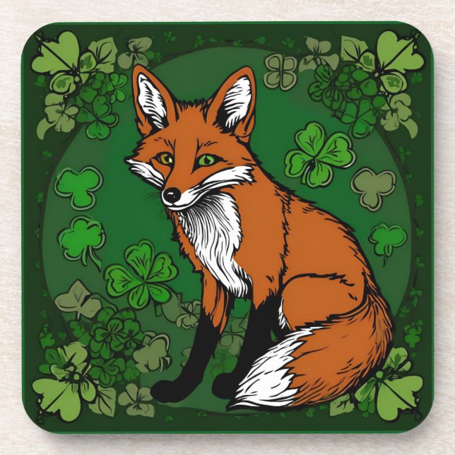 The Fox and The Shamrocks Coaster (Front)