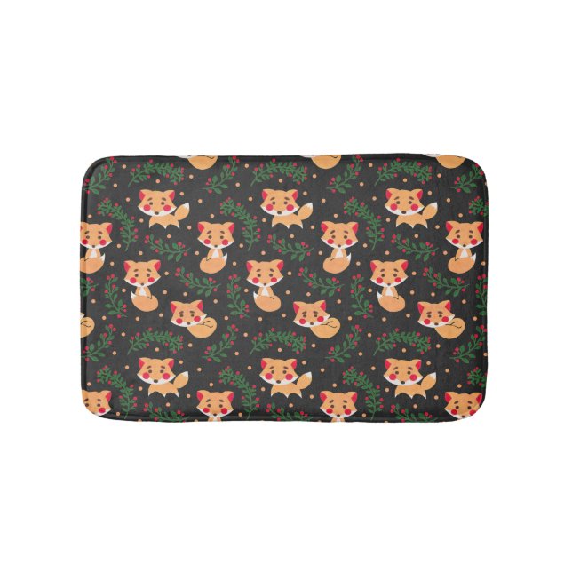 The Fox Pattern Bath Mat (Front)
