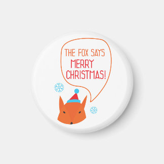the Fox says Marry Xmas! Magnet