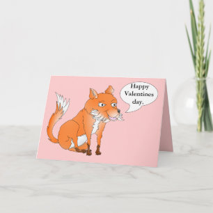 The fox says, "Will you be my Valentine?" Holiday Card