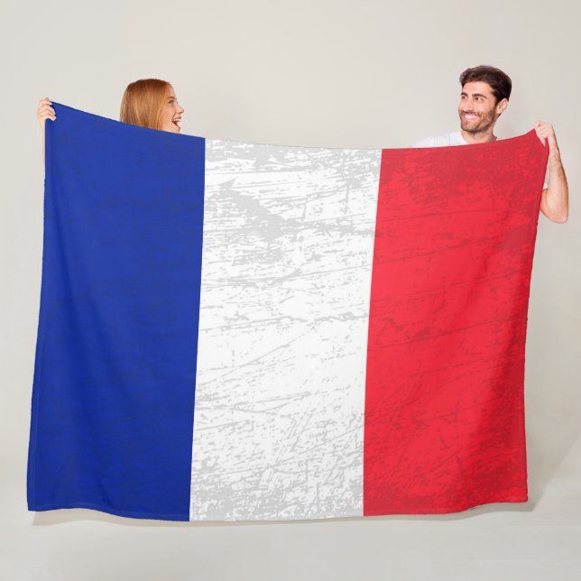 The France Flag - A Tapestry of French Heritage Fleece Blanket (In Situ)