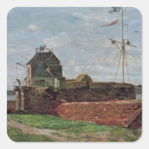 The Francois Ier Tower at le Havre, 1852 Square Sticker