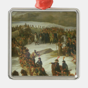 The French Army Crossing the St. Bernard Pass Metal Ornament