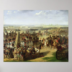 The French Army Pulling Down the Rosbach Column Poster