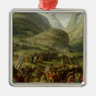 The French Army Travelling St. Bernard Pass Metal Ornament