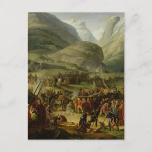 The French Army Travelling St. Bernard Pass Postcard
