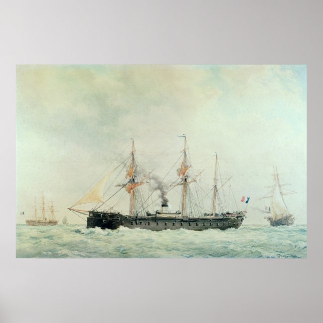 The French Battleship, 'La Gloire', 1880 Poster (Front)