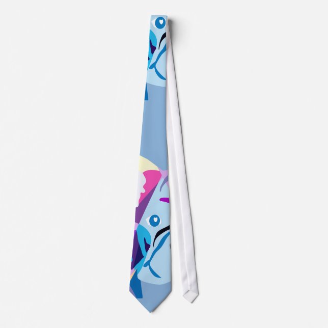 The French Bulldog one side print Tie (Front)