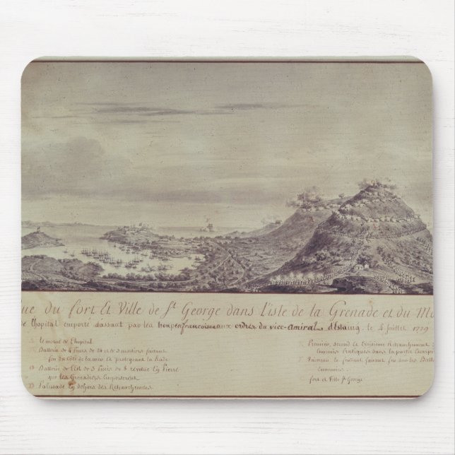 The French Capture Grenada, 1779 Mouse Pad (Front)