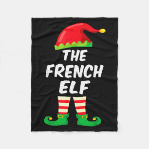 The French Elf Family Matching Funny Christmas Cos Fleece Blanket