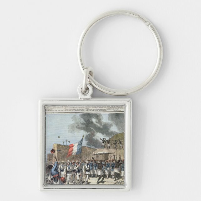 The French Flag Entering Abomey Keychain (Front)