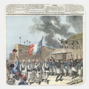 The French Flag Entering Abomey Square Sticker