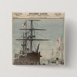The French Flotilla in Portsmouth 2 Inch Square Button
